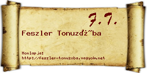 Feszler Tonuzóba névjegykártya